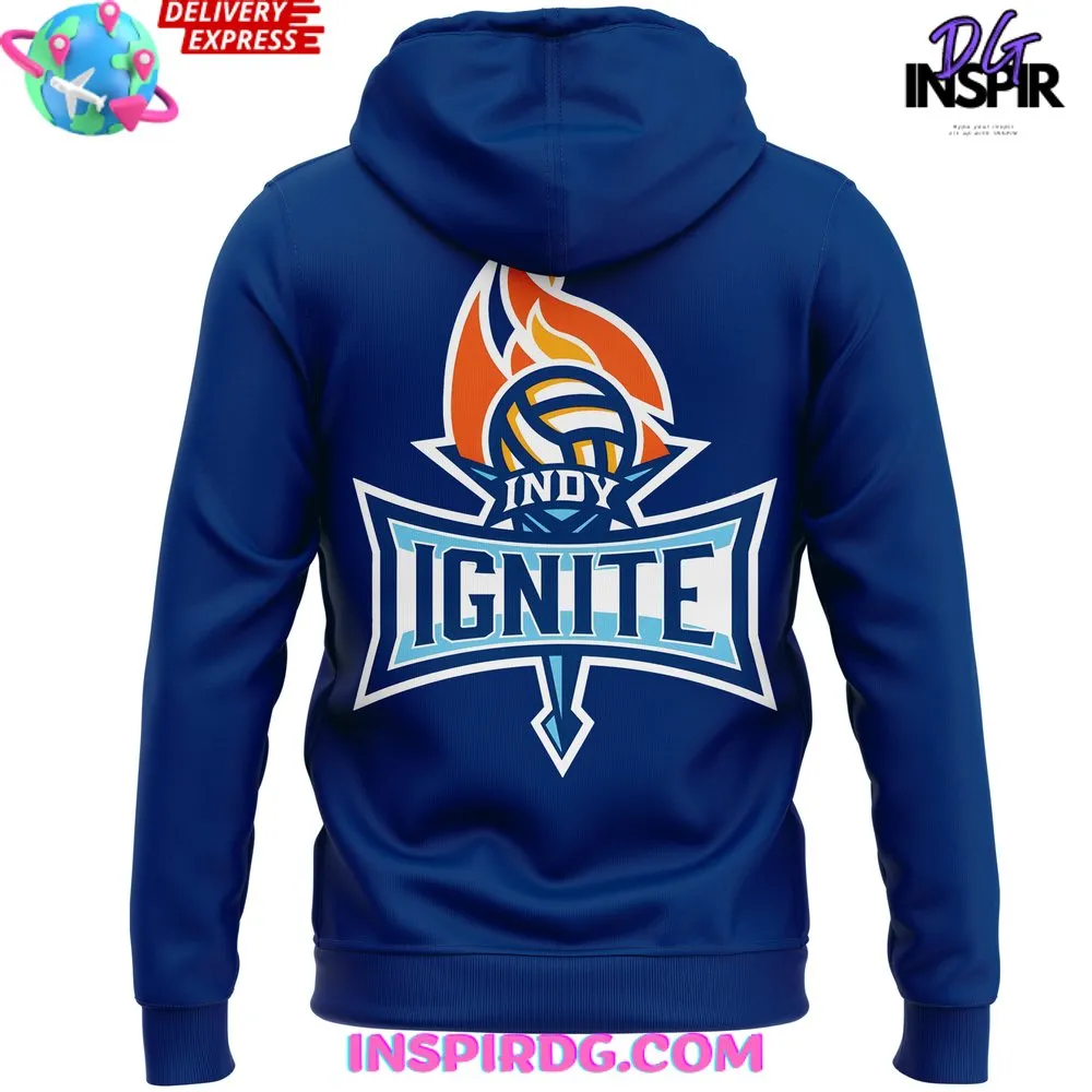 -Indy Ignite Pro Volleyball 2024 Blue Hoodie