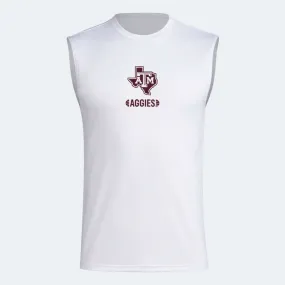 Adidas White Pregame Lonestar Tank