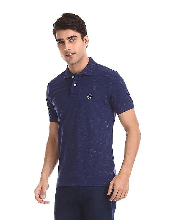 Aeropostale Short Sleeve Slubbed Polo Shirt