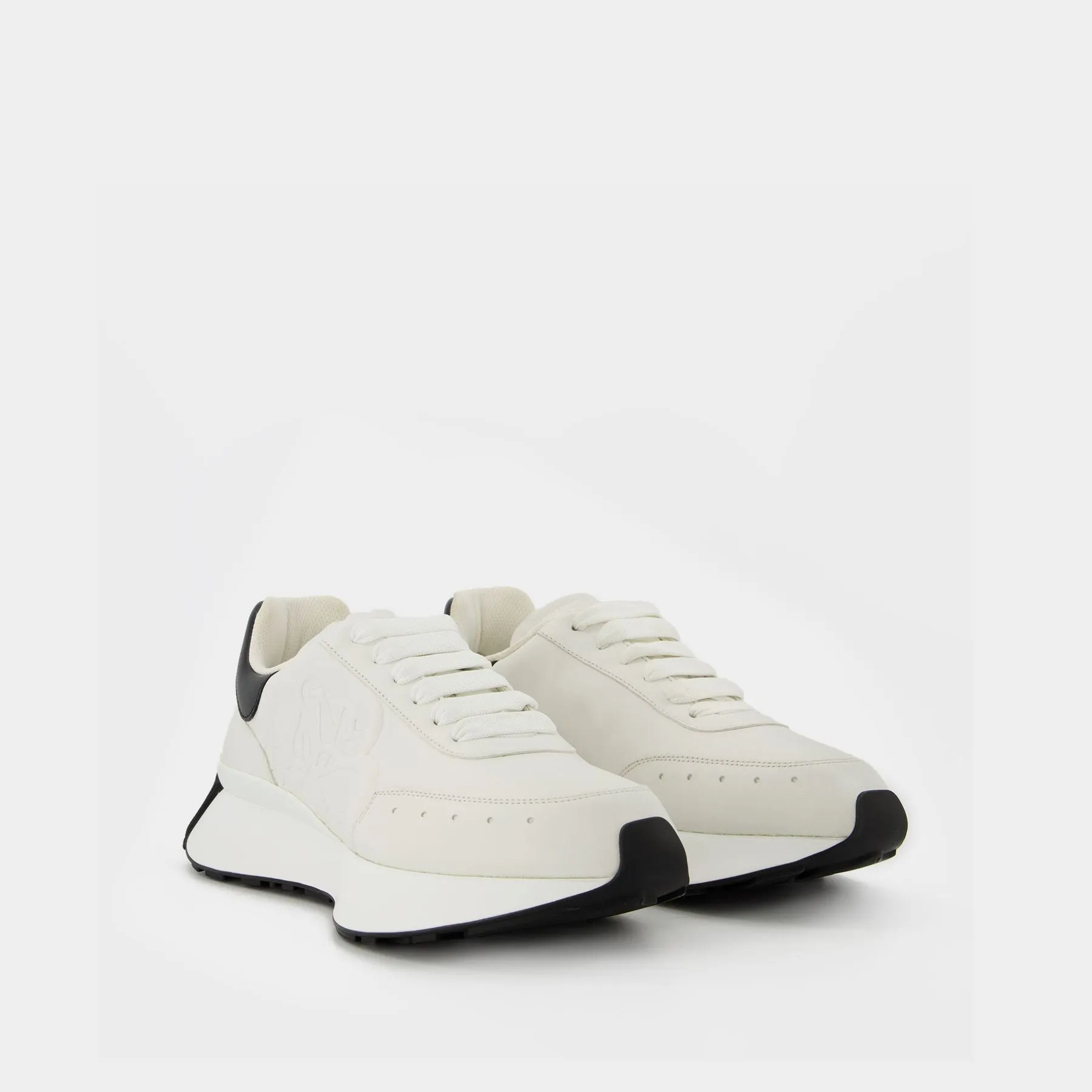 Alexander McQueen  Sprint Runner Sneakers - Alexander Mcqueen - White/Black - Leather