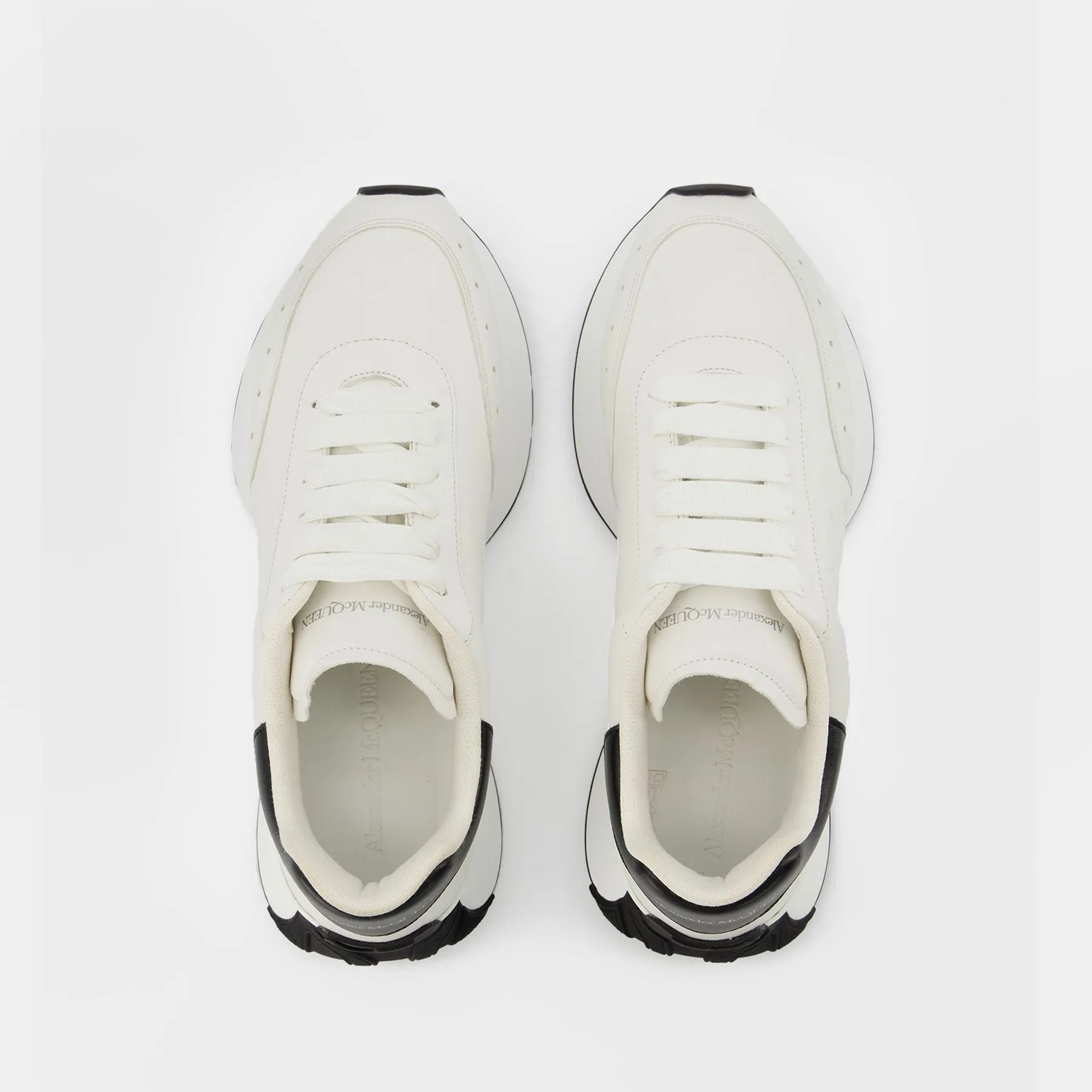 Alexander McQueen  Sprint Runner Sneakers - Alexander Mcqueen - White/Black - Leather