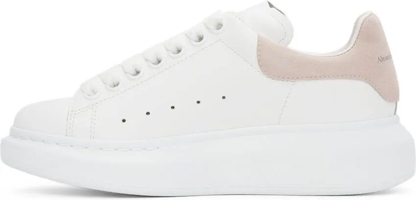 Alexander McQueen White & Pink Oversized Sneakers