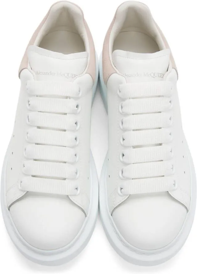 Alexander McQueen White & Pink Oversized Sneakers