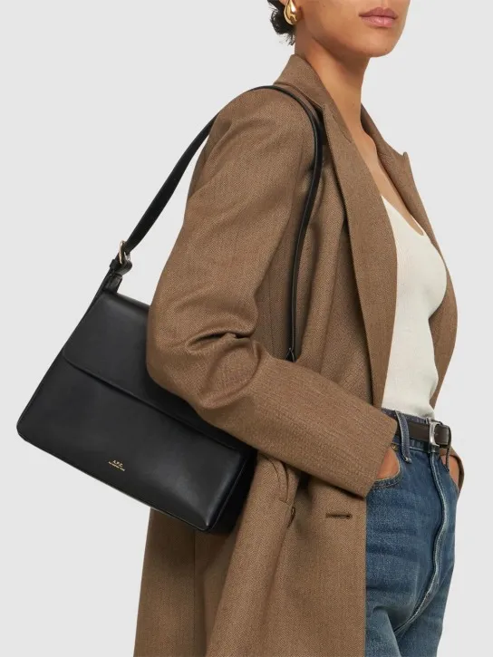 A.P.C.   Sac Virginie flap leather shoulder bag 