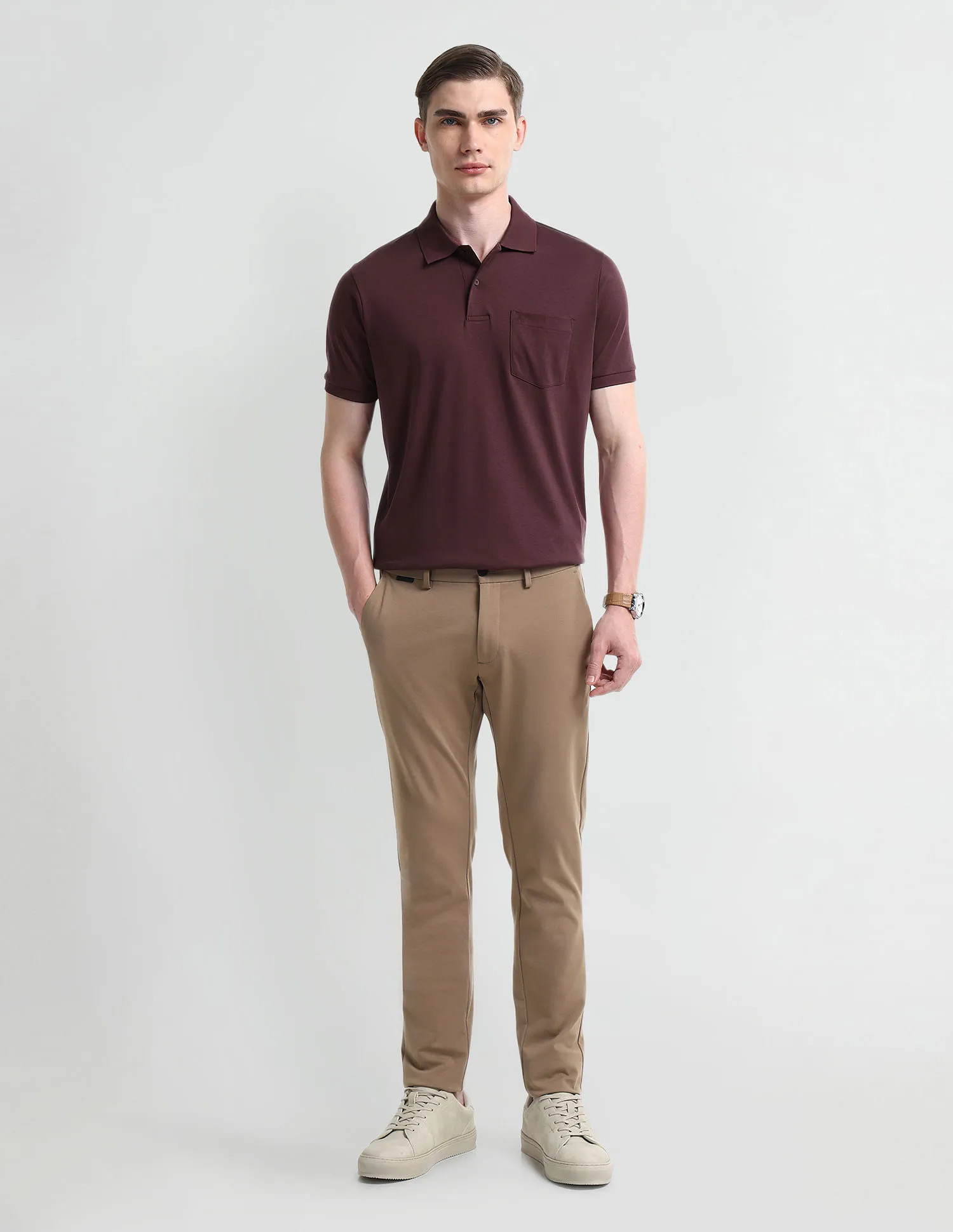 Arrow Solid Short Sleeve Polo Shirt