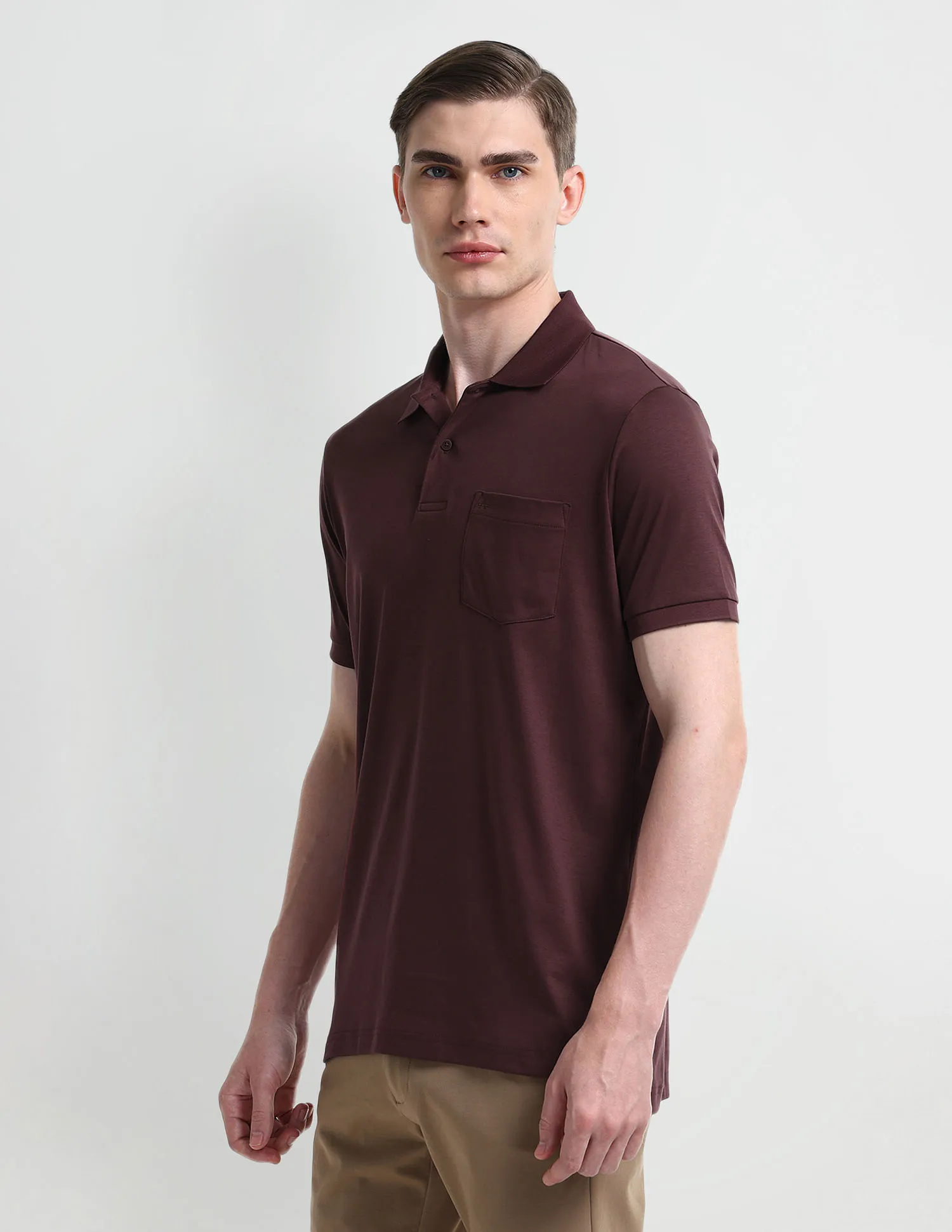 Arrow Solid Short Sleeve Polo Shirt