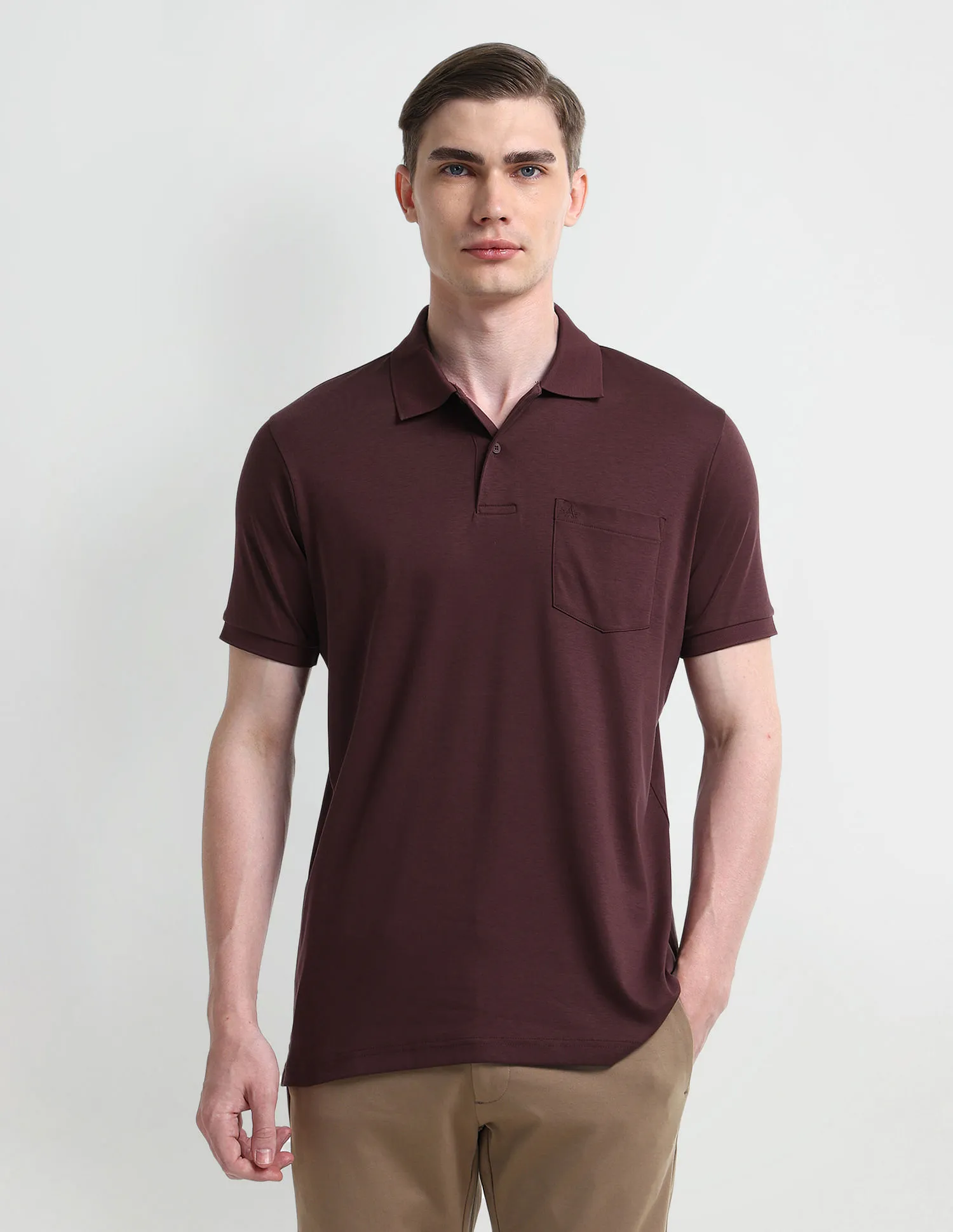 Arrow Solid Short Sleeve Polo Shirt