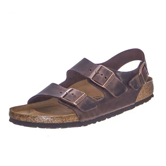 Birkenstock Unisex Milano Habana Brown Sandals - Narrow Fit