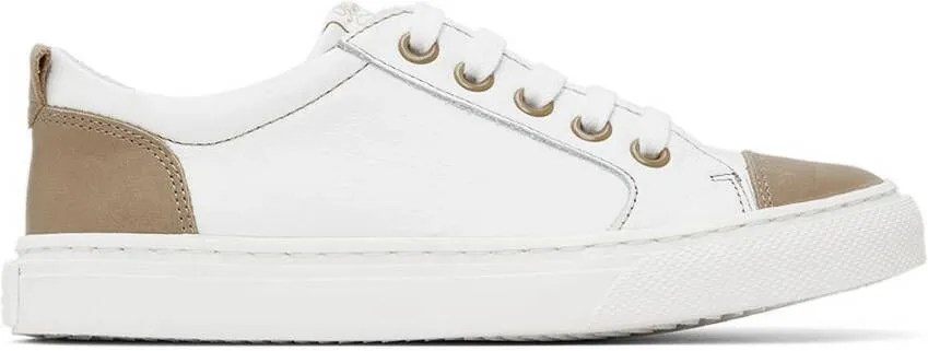 Bonpoint Kids White Basket Archie Sneakers