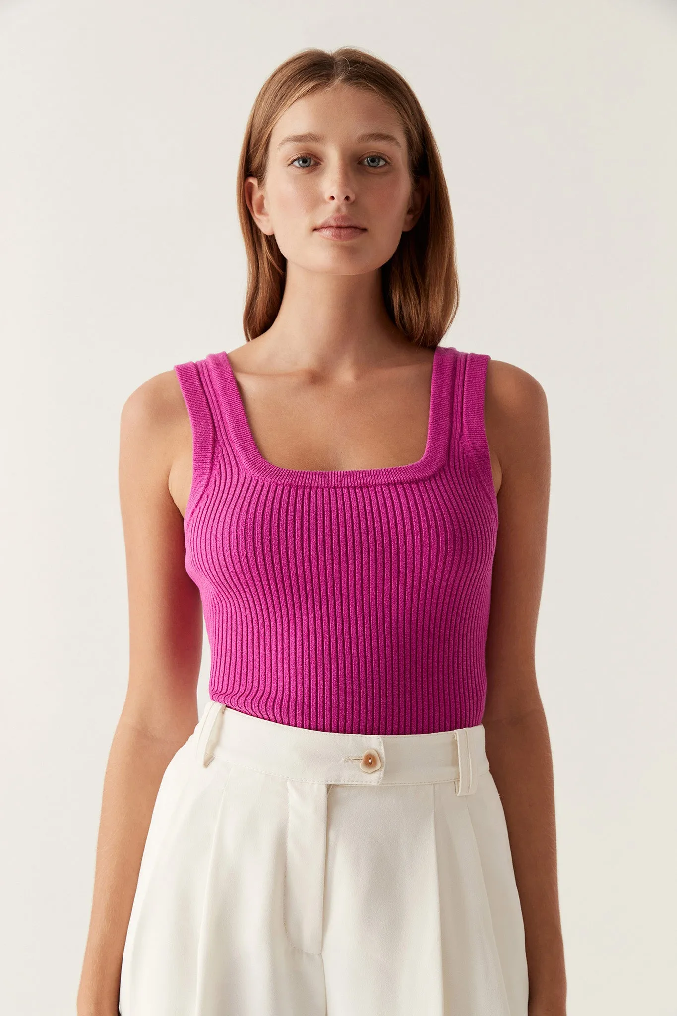 Bronte Scoop Neck Rib Tank