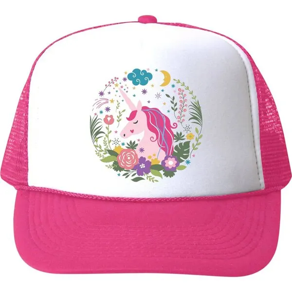 Bubu Unicorn Floral Hat, Pink