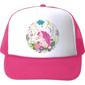 Bubu Unicorn Floral Hat, Pink