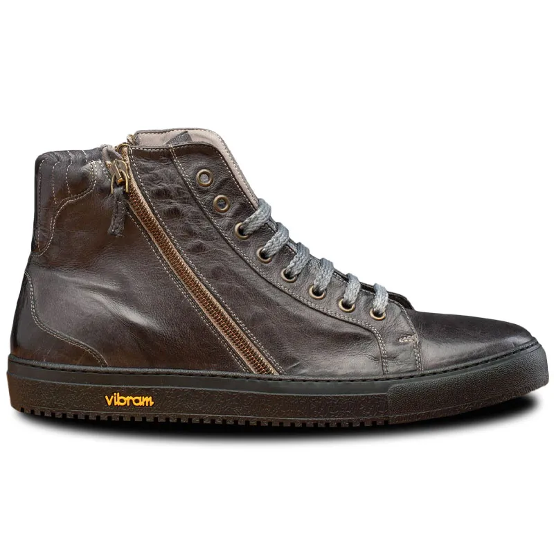 Calzoleria Toscana Q555 Buffalo High Top Sneakers Stone