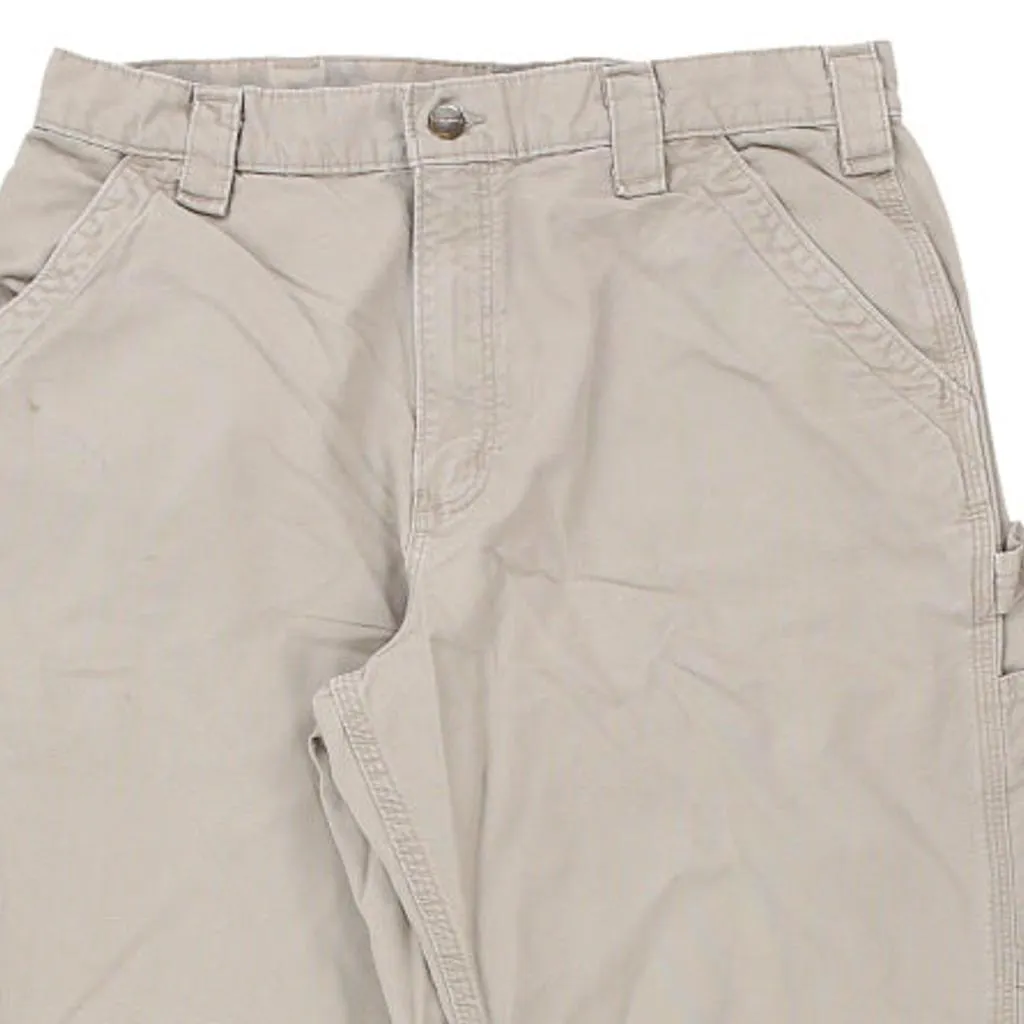 Carhartt Carpenter Trousers - 34W 30L Beige Cotton