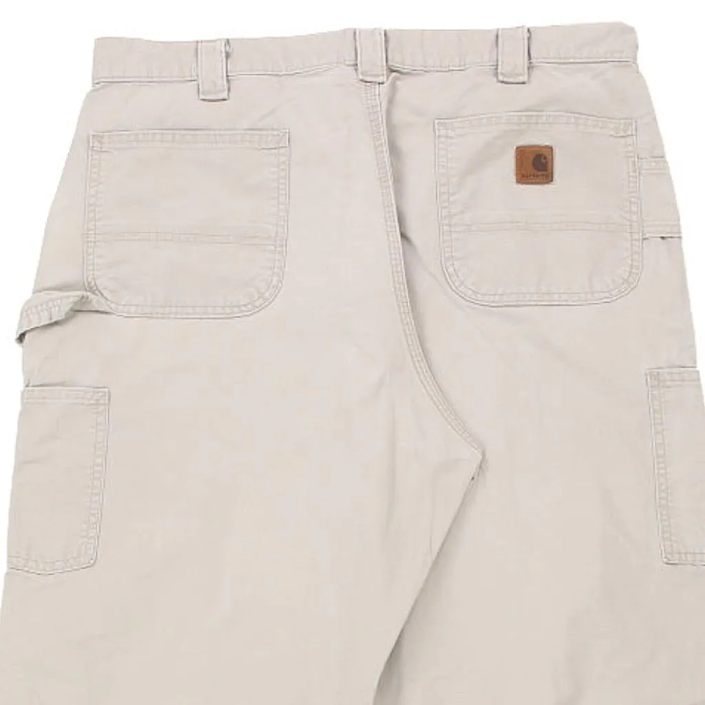 Carhartt Carpenter Trousers - 40W 34L Beige Cotton