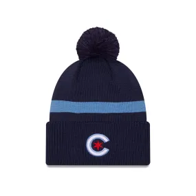 Chicago Cubs City Connect Pom Knit Hat