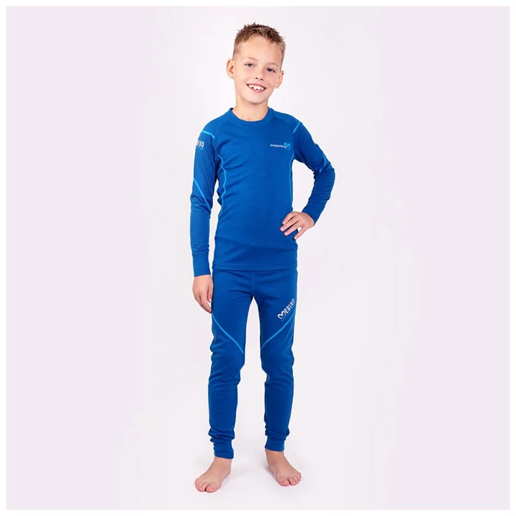 children's thermal T-shirt Progress MW NDRD merino blue highlight