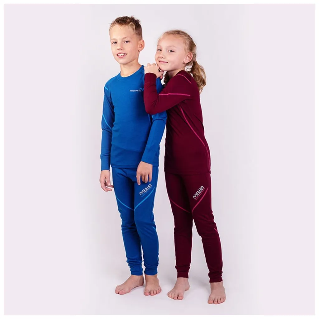 children's thermal T-shirt Progress MW NDRD merino blue highlight