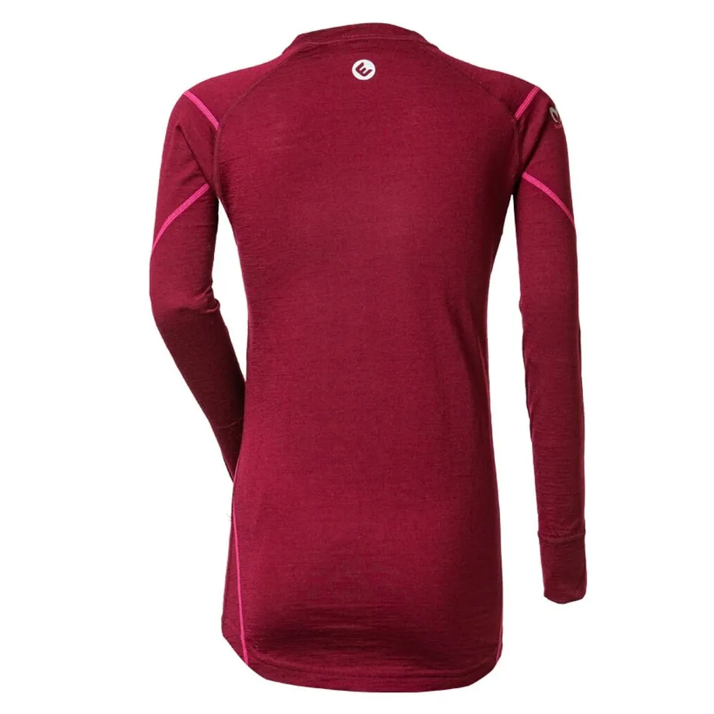 children's thermal T-shirt Progress MW NDRD merino plum highlight