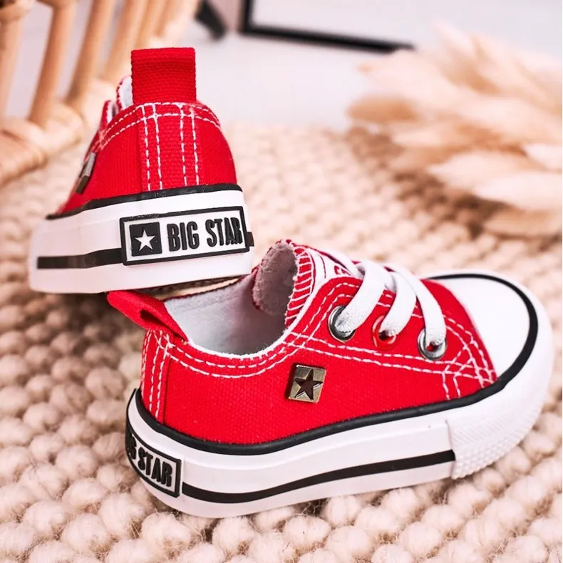 Children's Classic Low Sneakers Big Star HH374196 Red