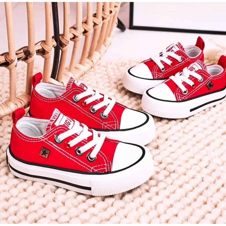 Children's Classic Low Sneakers Big Star HH374196 Red