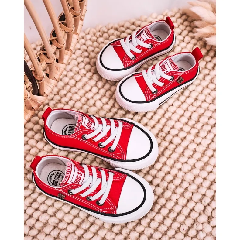 Children's Classic Low Sneakers Big Star HH374196 Red