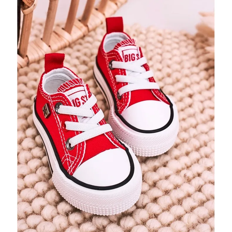 Children's Classic Low Sneakers Big Star HH374196 Red