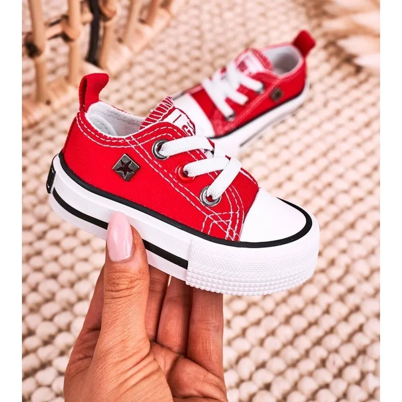 Children's Classic Low Sneakers Big Star HH374196 Red