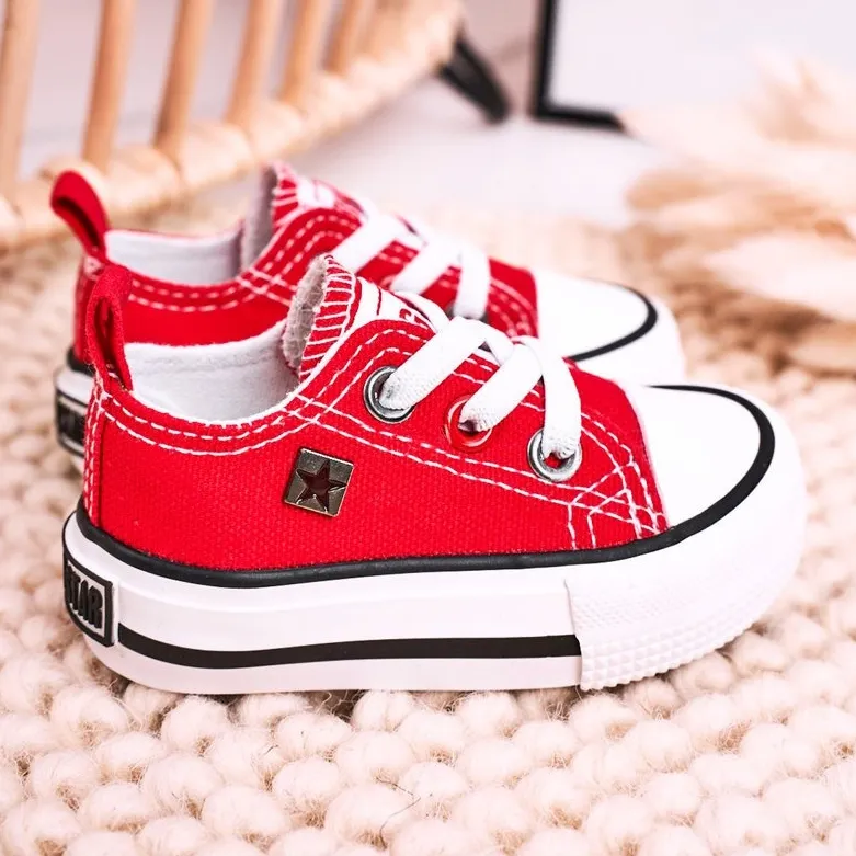 Children's Classic Low Sneakers Big Star HH374196 Red