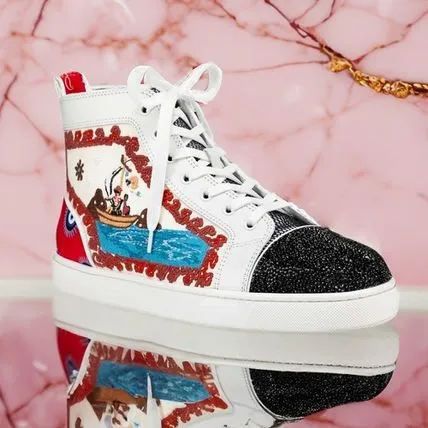 CHRISTIAN LOUBOUTIN NO LIMIT HIGH-TOP SNEAKERS