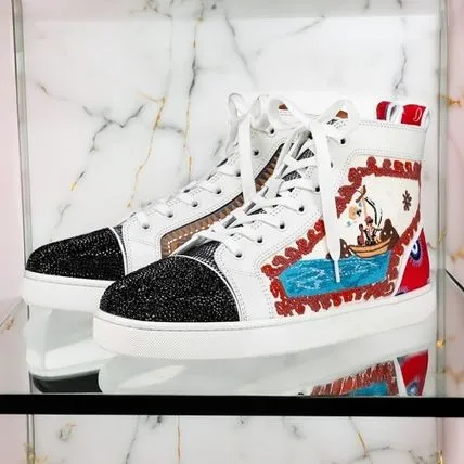 CHRISTIAN LOUBOUTIN NO LIMIT HIGH-TOP SNEAKERS