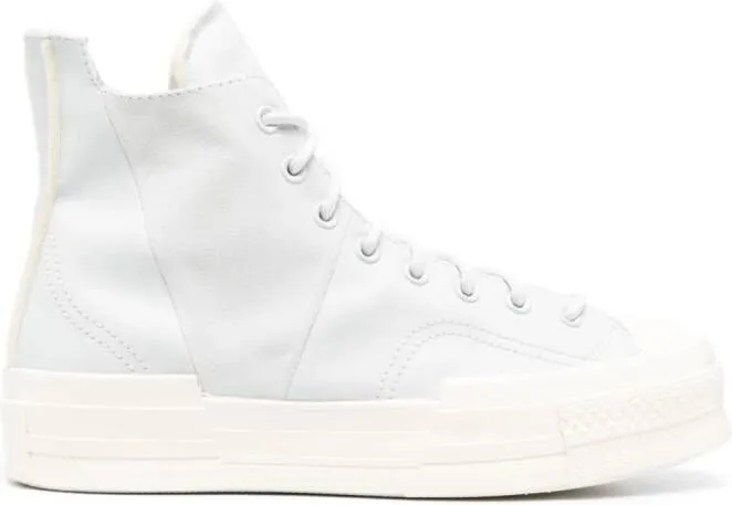 Converse asymmetric high-top suede sneakers Blue