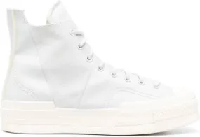 Converse asymmetric high-top suede sneakers Blue