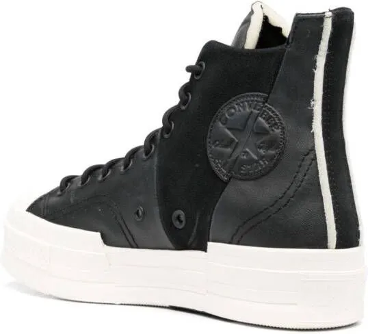 Converse asymmetric high-top suede sneakers Blue