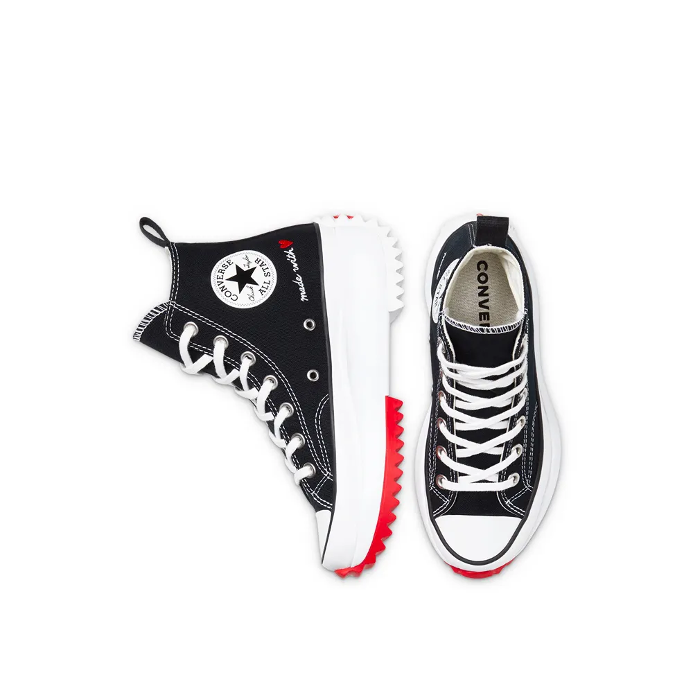 Converse Love Thread Run Star Hike High Top Black/White/University Red 171120C