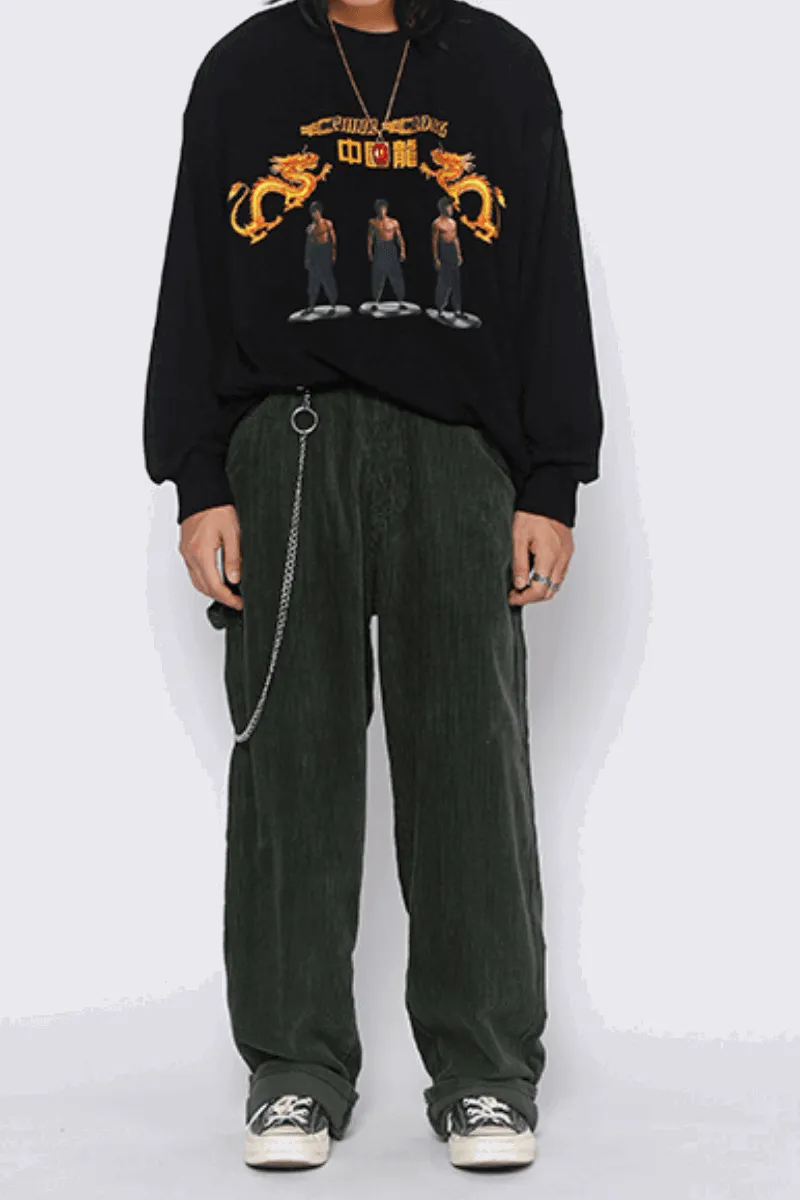 Corduroy Loose Trousers