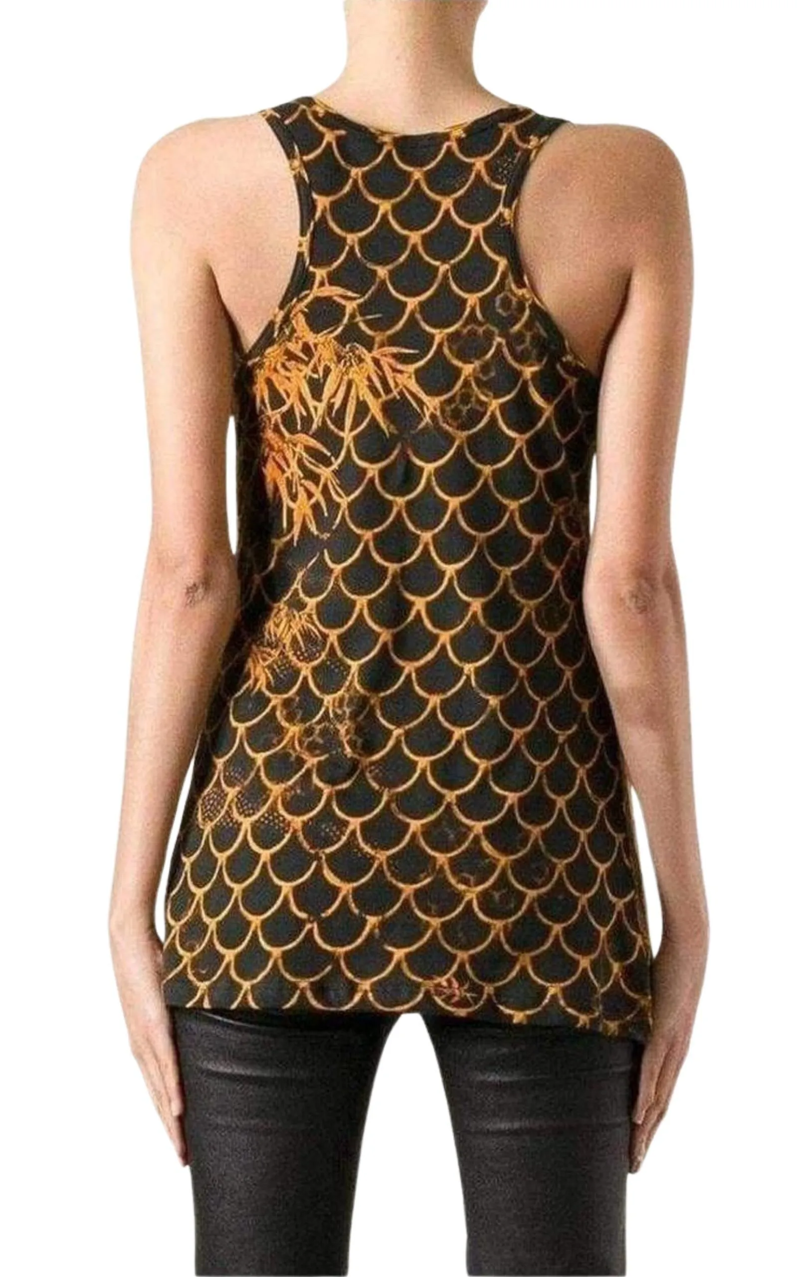 Cotton Oriental Print Tank Top