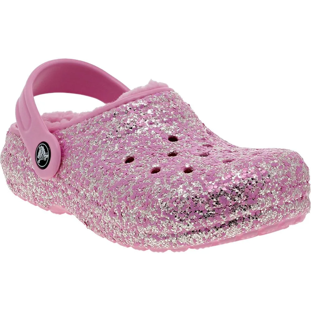 Crocs Classic Lined Glitter K Girls Clog Sandals