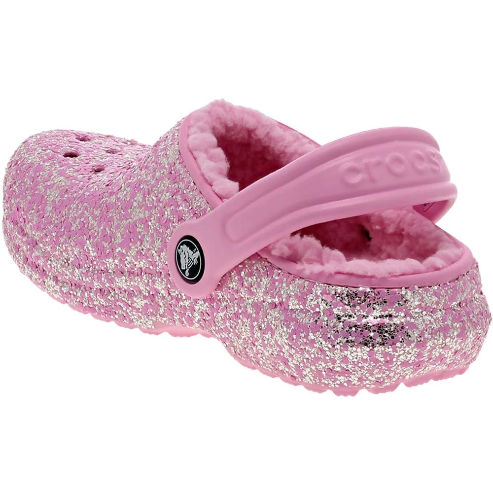 Crocs Classic Lined Glitter K Girls Clog Sandals