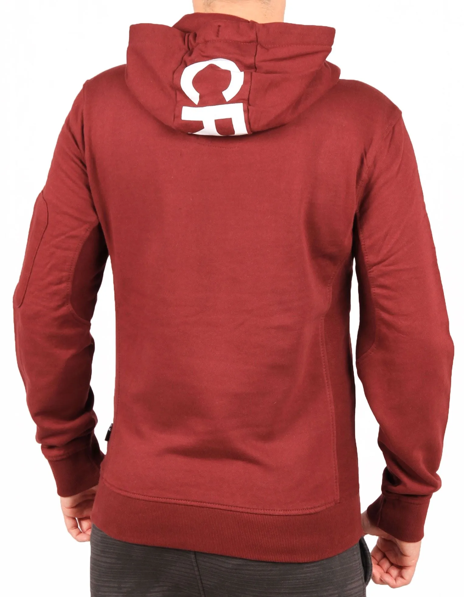 Crosshatch Netlock Overhead Logo Hoodie Deep Red