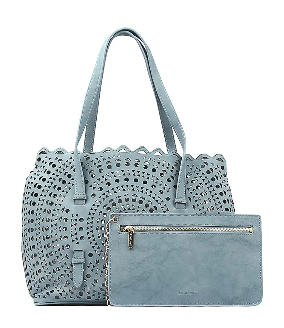 DIANA FERRARI Margot Shoulder Bag Blue Smooth