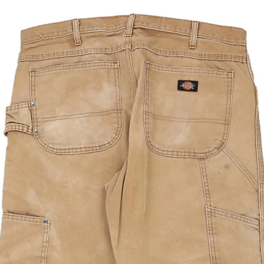 Dickies Carpenter Trousers - 34W 32L Beige Cotton