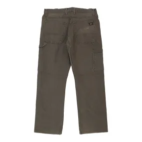 Dickies Carpenter Trousers - 36W 28L Khaki Cotton