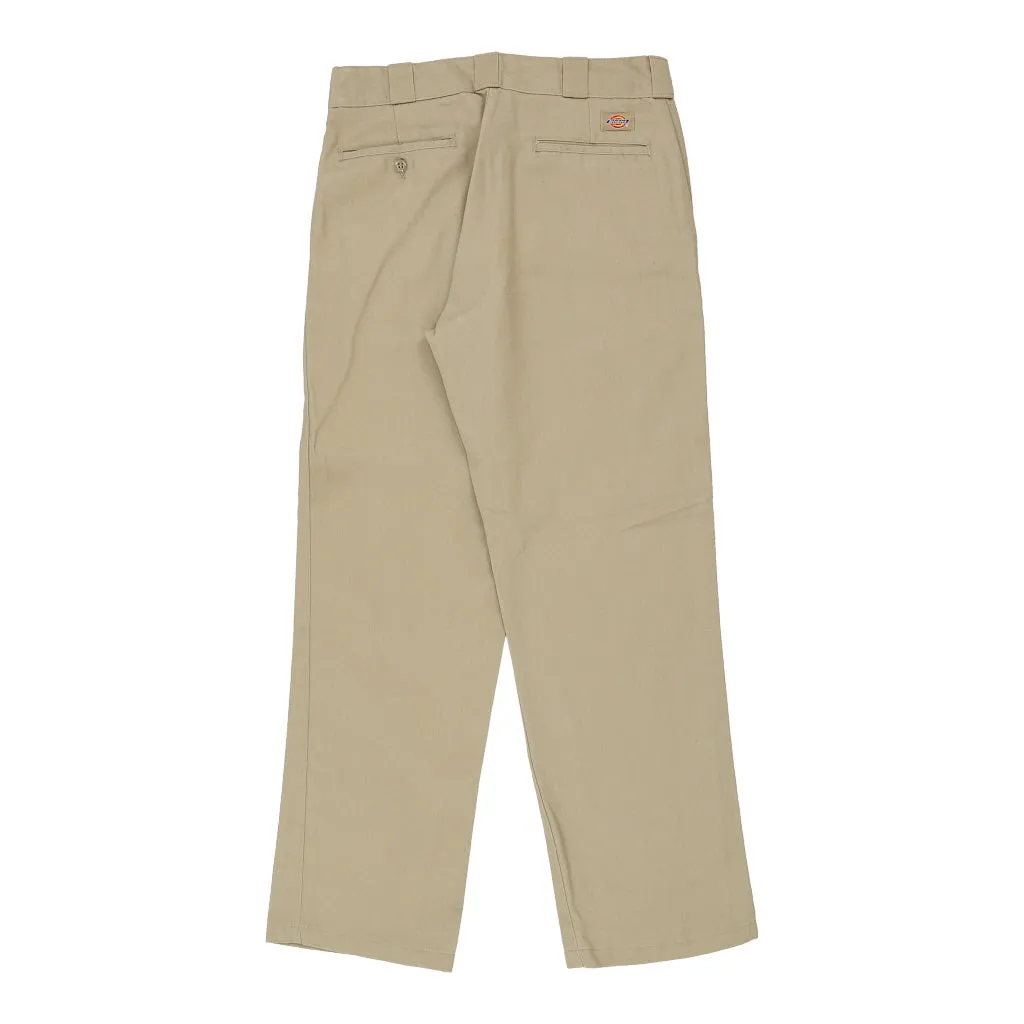 Dickies Trousers - 32W 31L Beige Cotton Blend