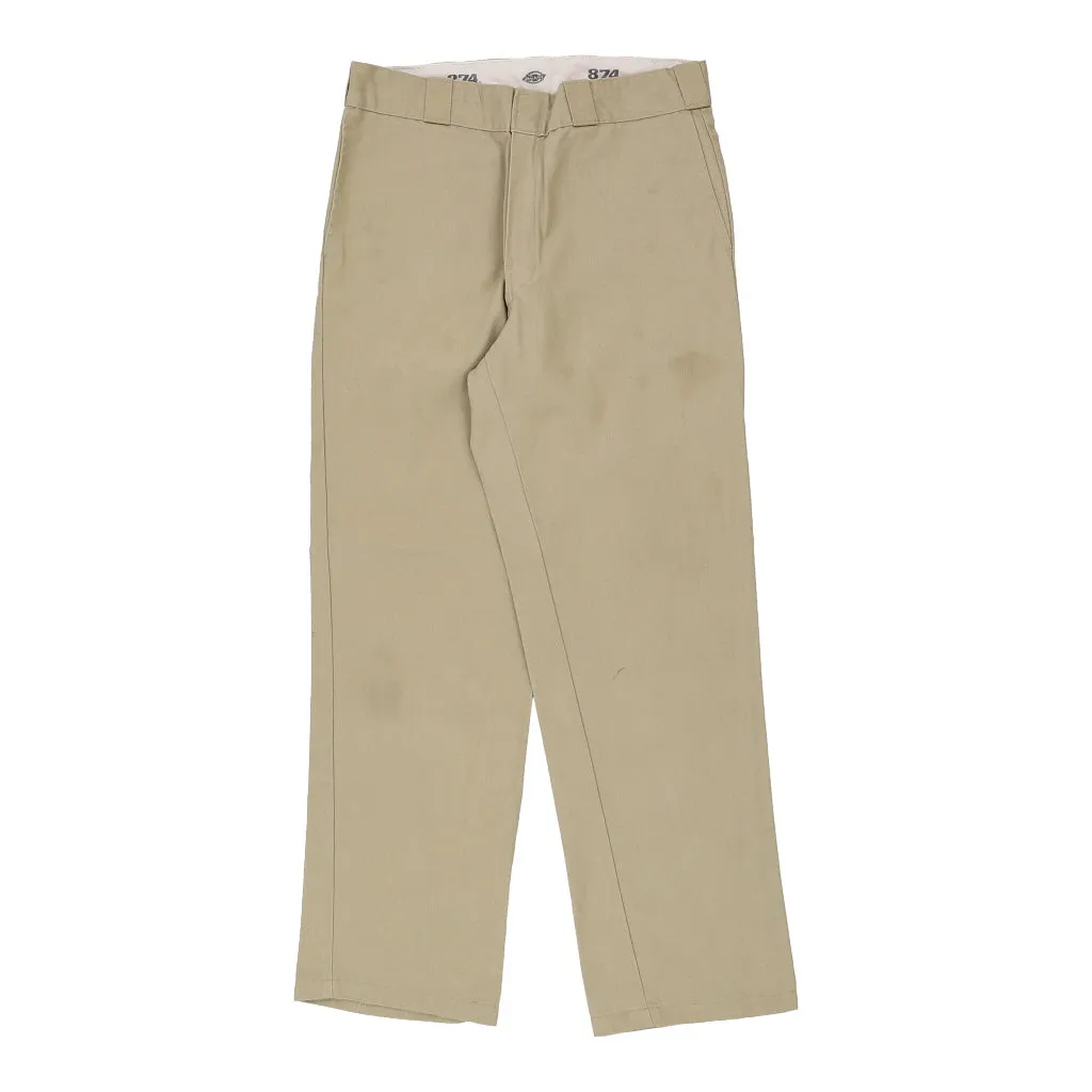 Dickies Trousers - 32W 31L Beige Cotton Blend