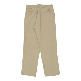 Dickies Trousers - 32W 31L Beige Cotton Blend