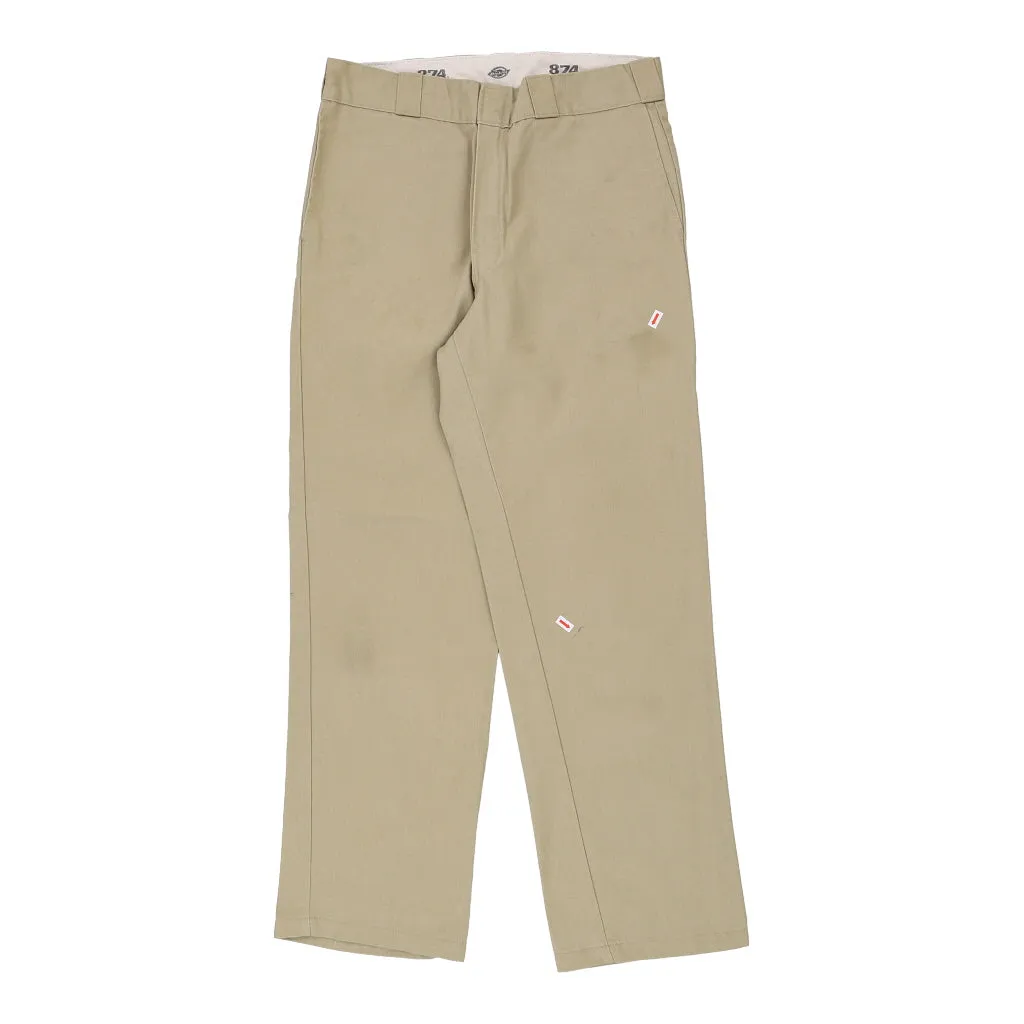 Dickies Trousers - 32W 31L Beige Cotton Blend