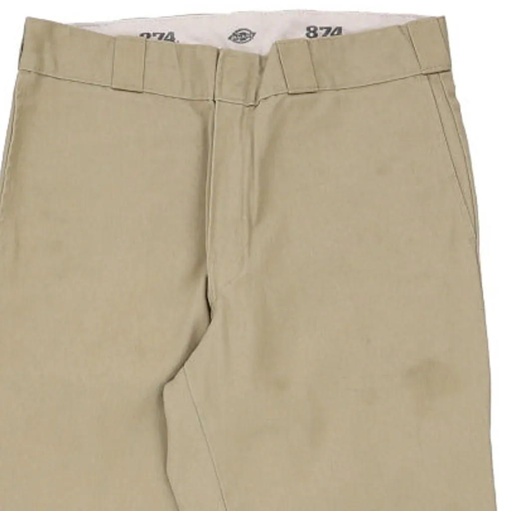 Dickies Trousers - 32W 31L Beige Cotton Blend