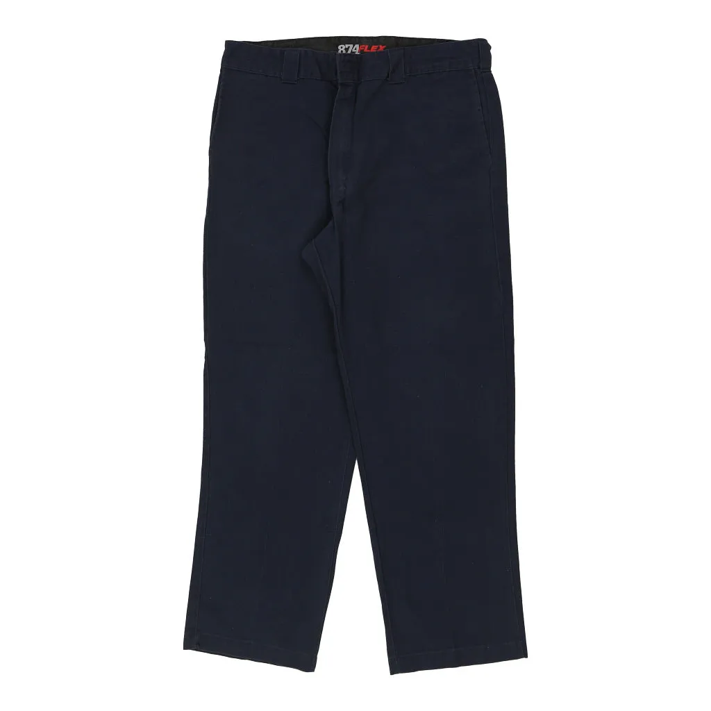 Dickies Trousers - 36W 31L Navy Cotton Blend