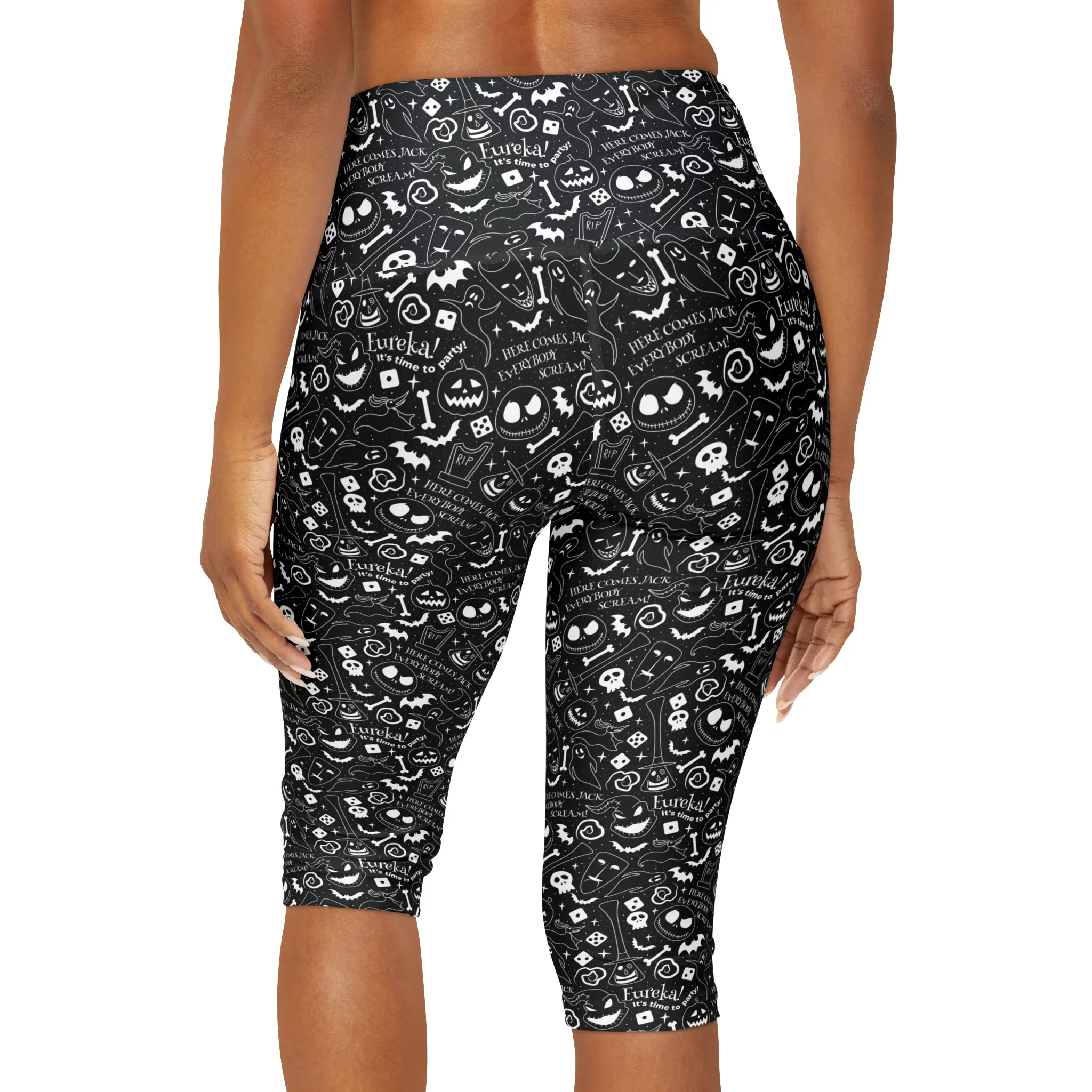 Disney Nightmare Before Christmas Everybody Scream Athletic Capri Leggings